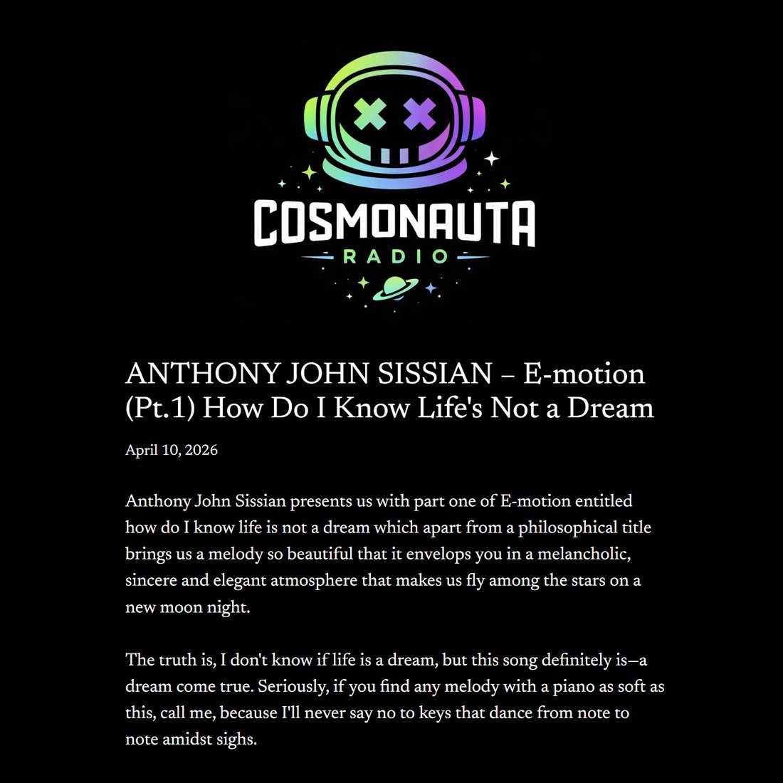 Cosmonauta Radio — E-motion Pt.1